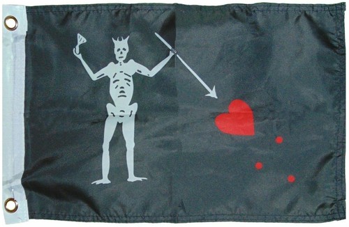 12x18 pirate skull and bones - pirate,