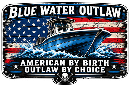 Blue water outlaw pirate - blue,