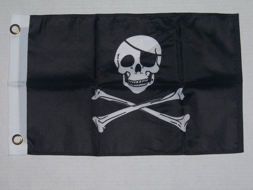 New 12x18 pirate patch boat - new,